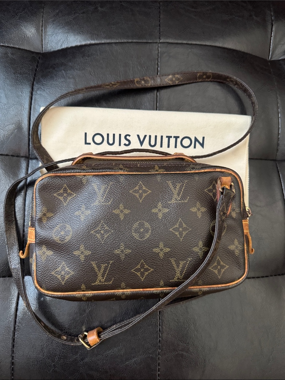 Louis Vuitton Monogram Canvas Messenger Pochette Marly Bande Bag